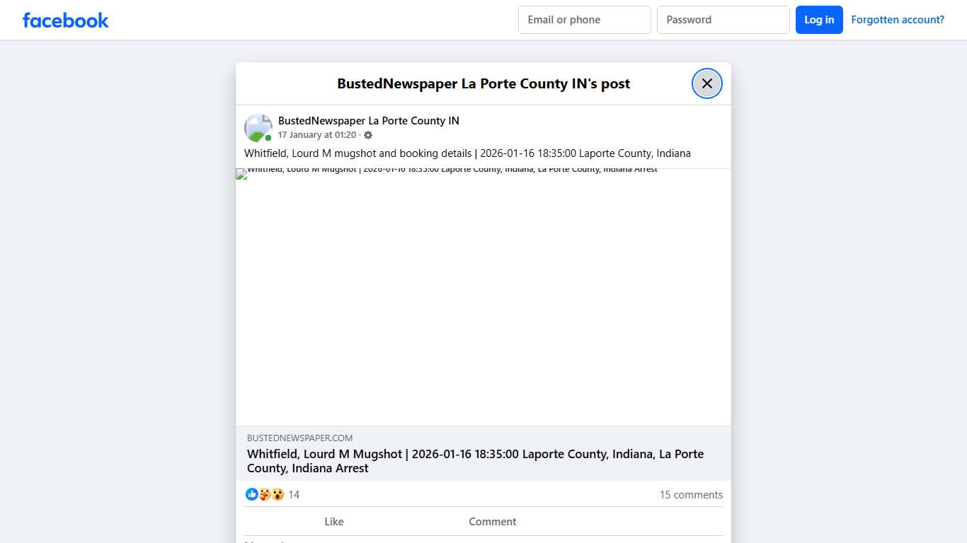 Whitfield, Lourd M... - BustedNewspaper La Porte County IN Facebook